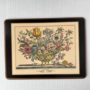 Vintage Pimpernel Placemat Victorian Floral Cork Back 12”x9" Single Replacement